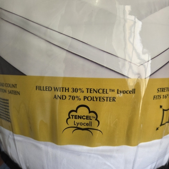 Hotel Suite Tencel Cooling Hypoallergenic Twin Size 2inch Mattress Topper - Picture 6 of 8